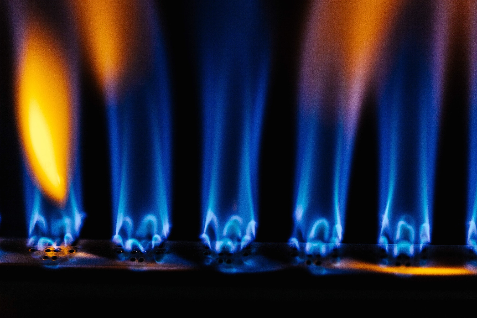 Fire of a heater